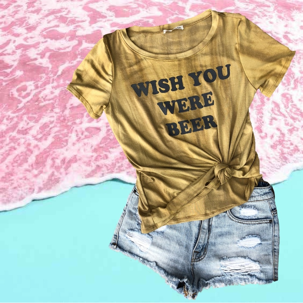 GRAPHIC TEE 'WISH YOU WERE BEER'